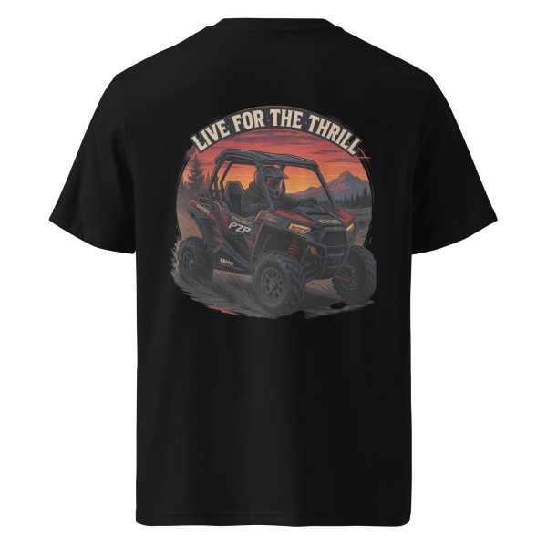 Live for the Thrill Unisex organic ribbed neck t-shirt - Image 3