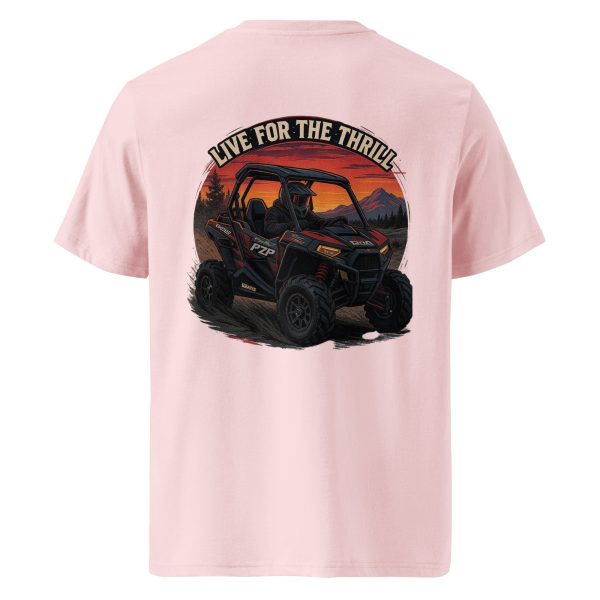 Live for the Thrill Unisex organic ribbed neck t-shirt - Image 50