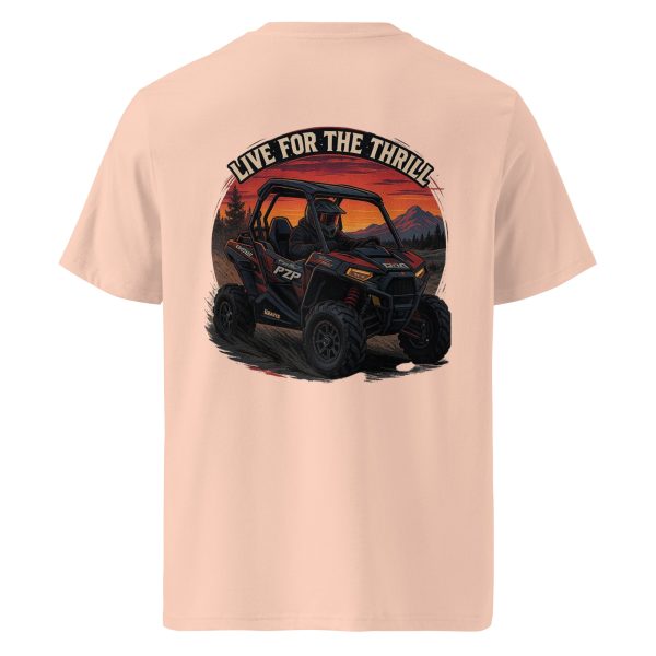 Live for the Thrill Unisex organic ribbed neck t-shirt - Image 46