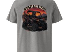 Live for the Thrill Unisex organic ribbed neck t-shirt