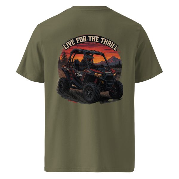 Live for the Thrill Unisex organic ribbed neck t-shirt - Image 35