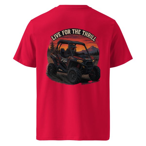 Live for the Thrill Unisex organic ribbed neck t-shirt - Image 27