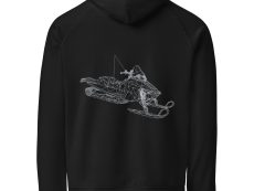Unisex eco raglan hoodie Snowmobile