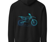 Unisex eco raglan hoodie Dirt Bike